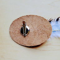 Turquoise Spotted Feather Hat Band