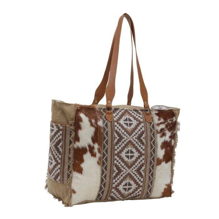 Cowhide Myra Weekender Bag