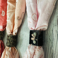 Mixed Metallic Cowhide Bandana Slides