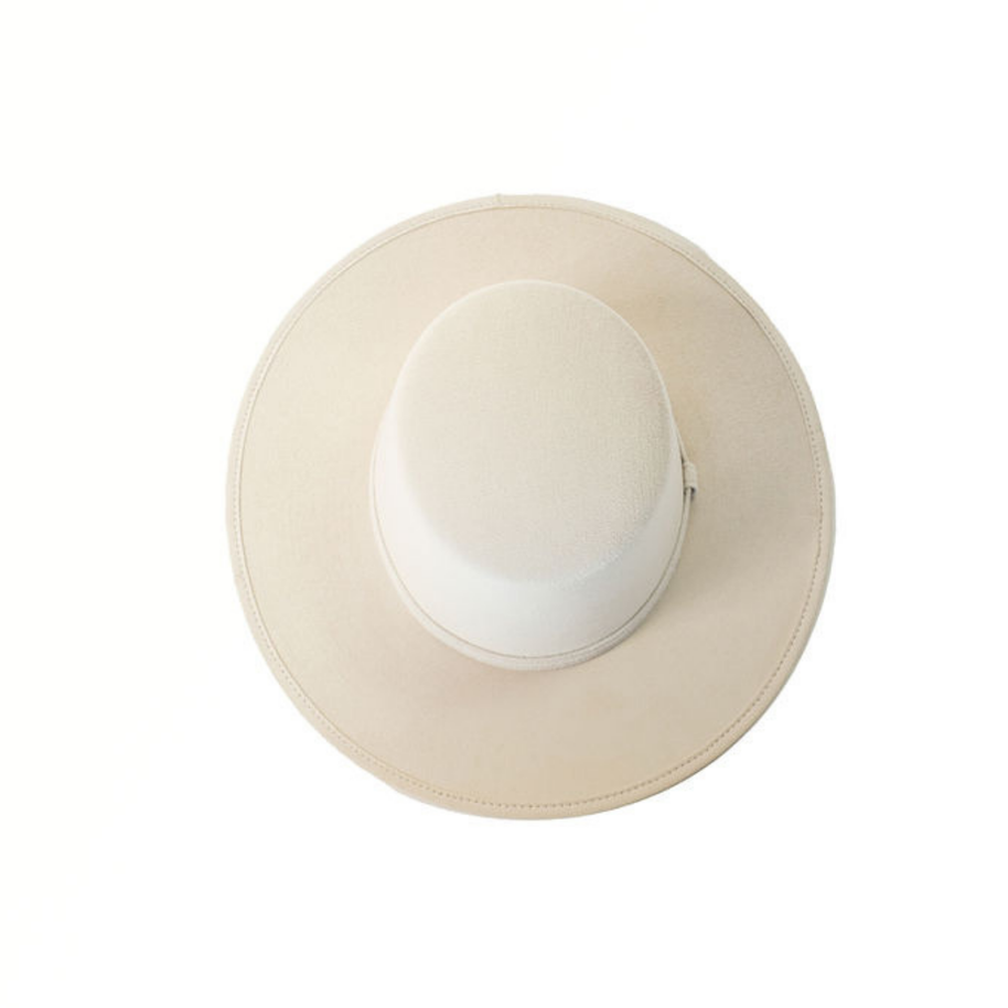 Vegan Suede Boater Hat