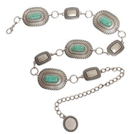 Vintage-Inspired Concho Chain Belt