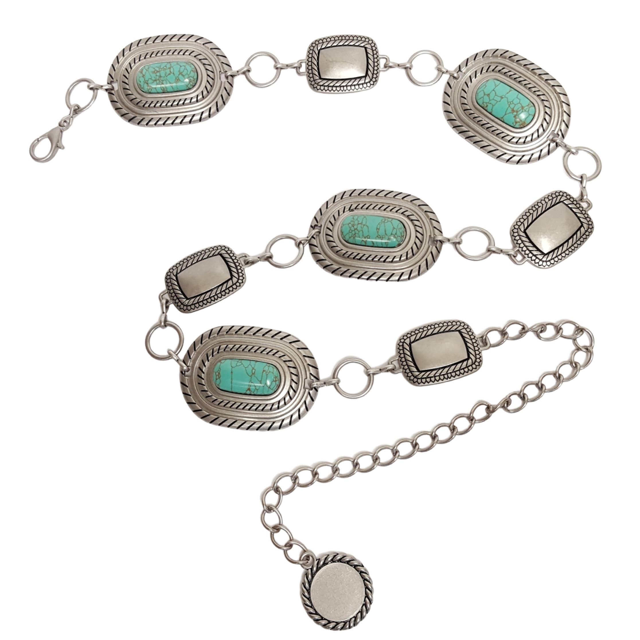 Vintage-Inspired Concho Chain Belt
