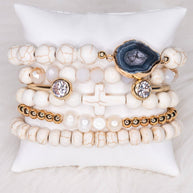 Aspen Bracelet Set White