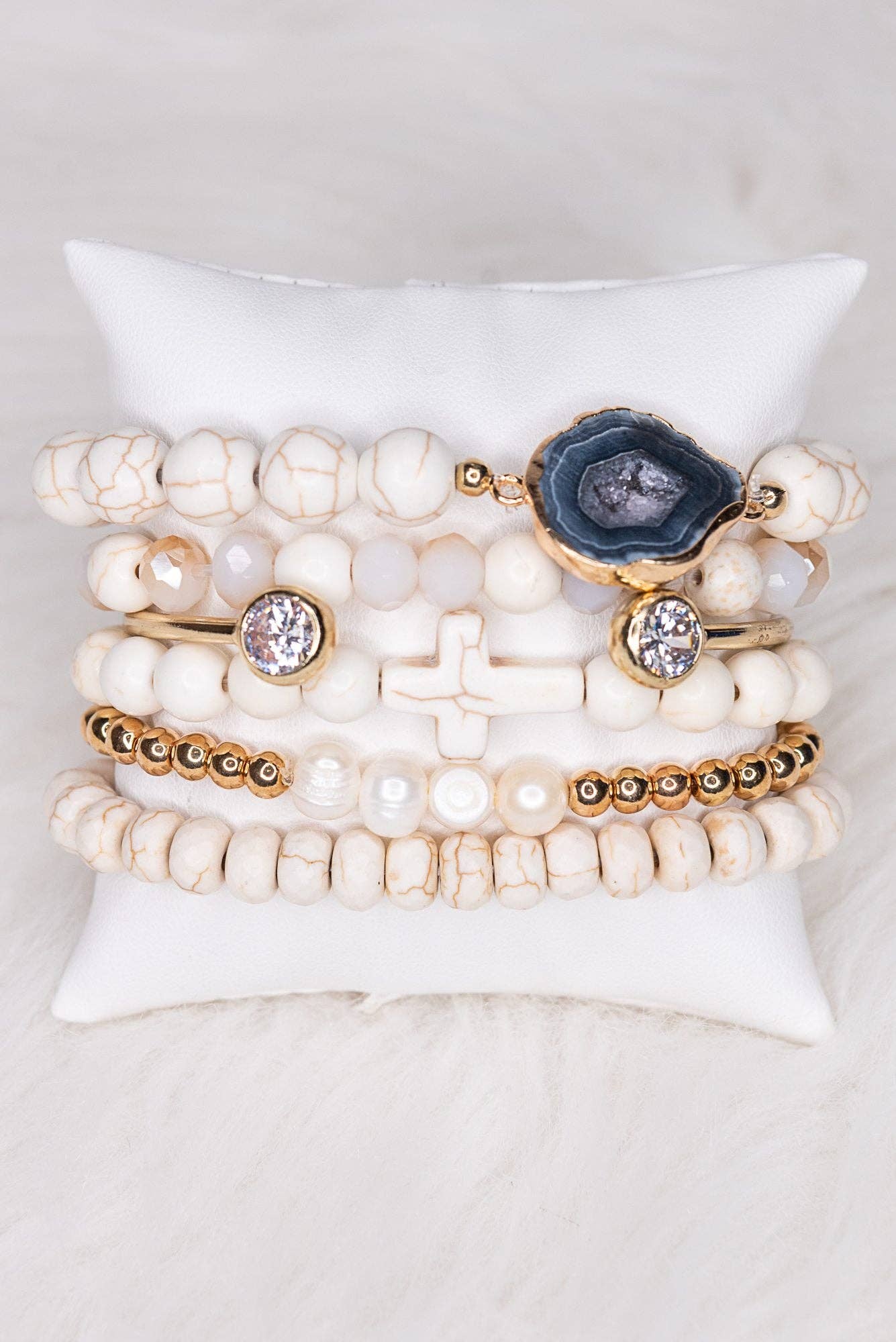 Aspen Bracelet Set White