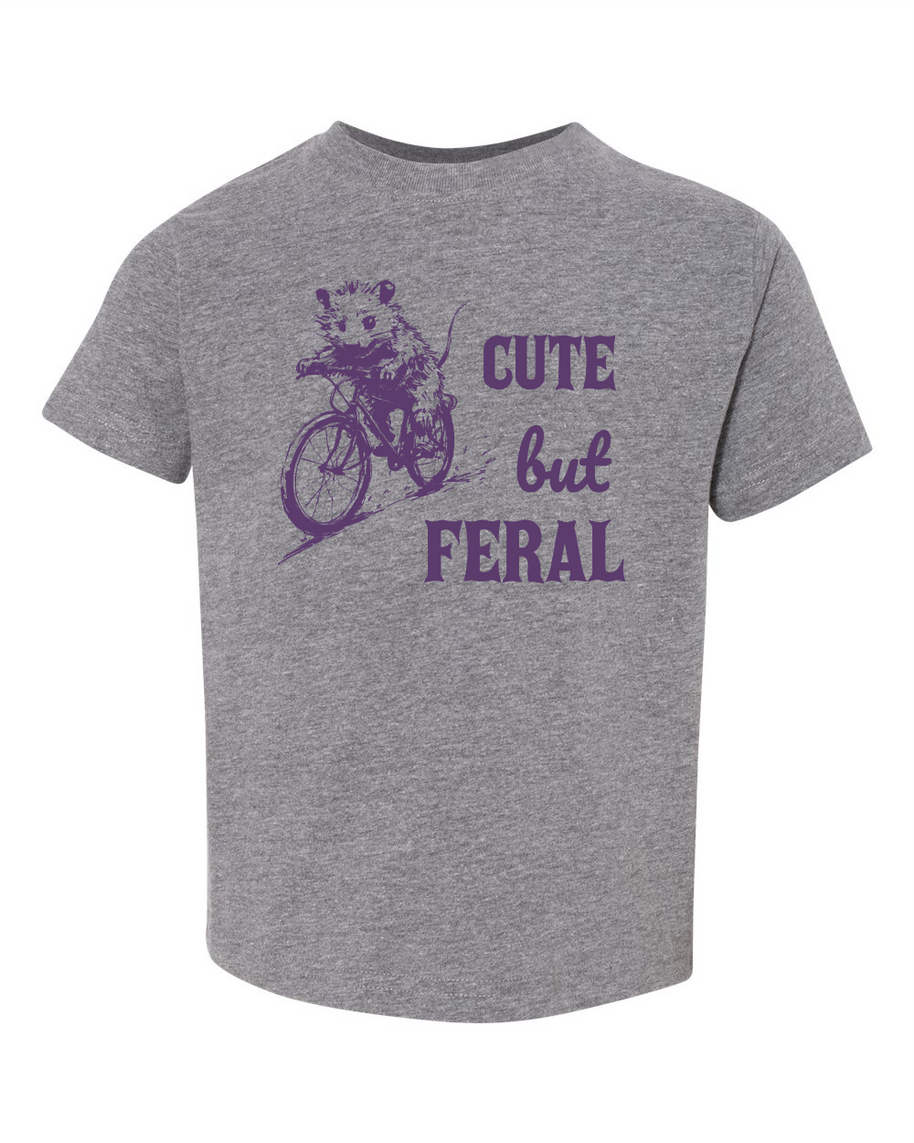 Cute but Feral Possum Kids T-shirtlo