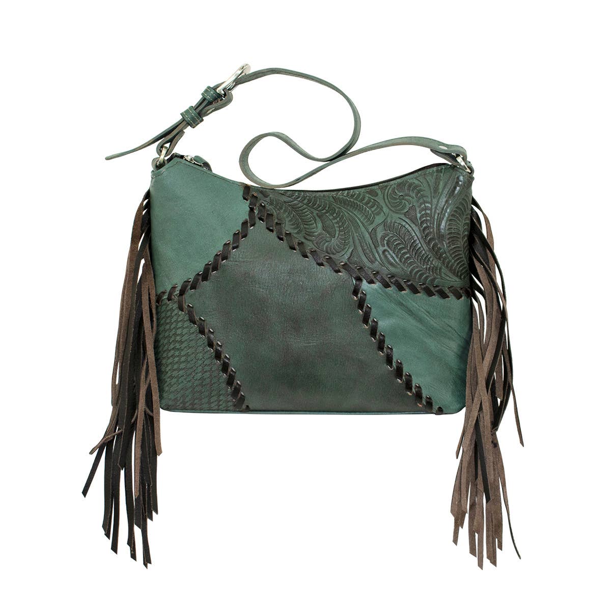 Gypsy Patch Zip Top Shoulder Bag