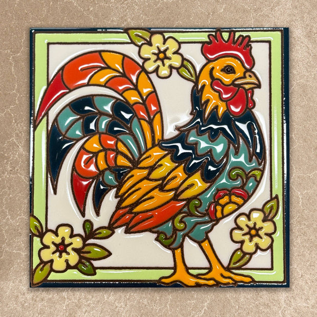 Southwest Rooster Tile (6176)