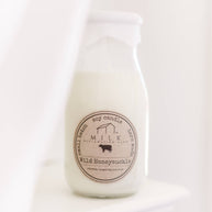 Milk Bottle Candle, Wild Honeysuckle