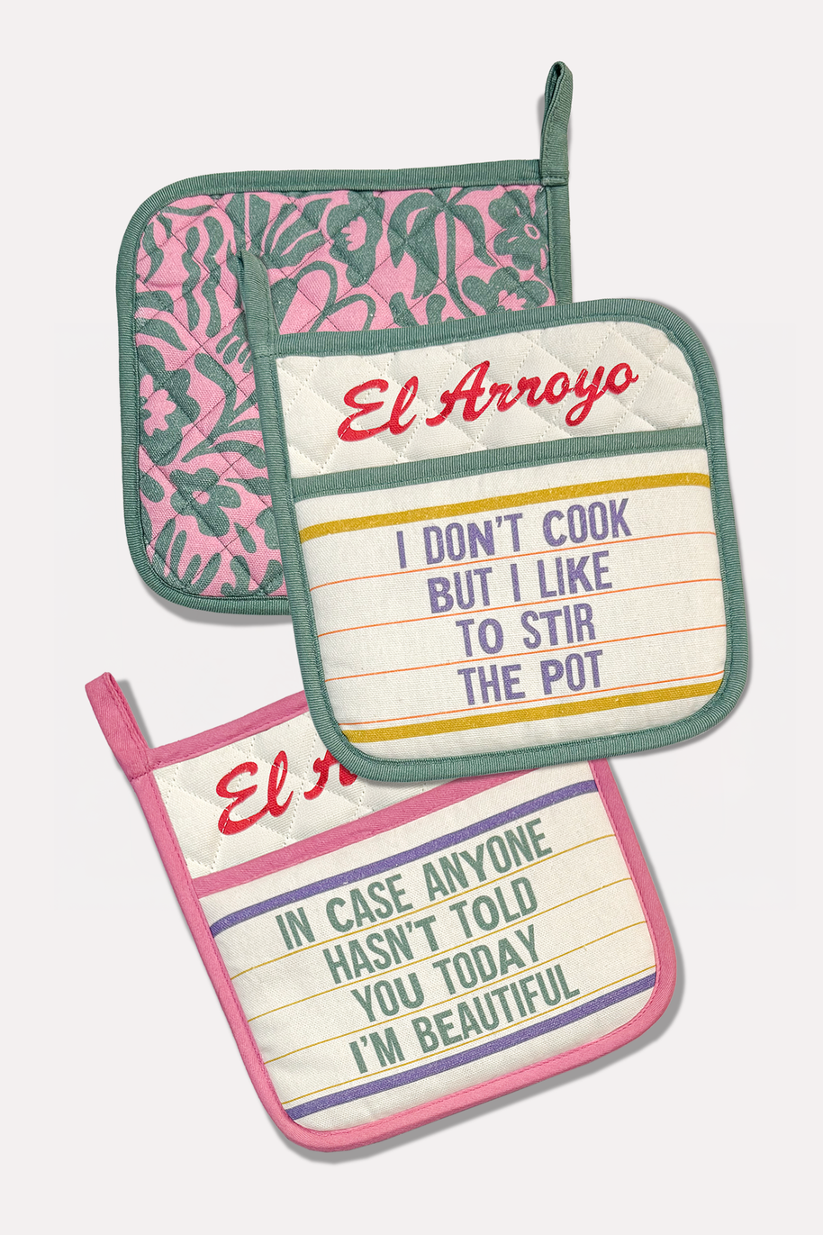 Stir the Pot Marquee Pot Holders (Set of 2)