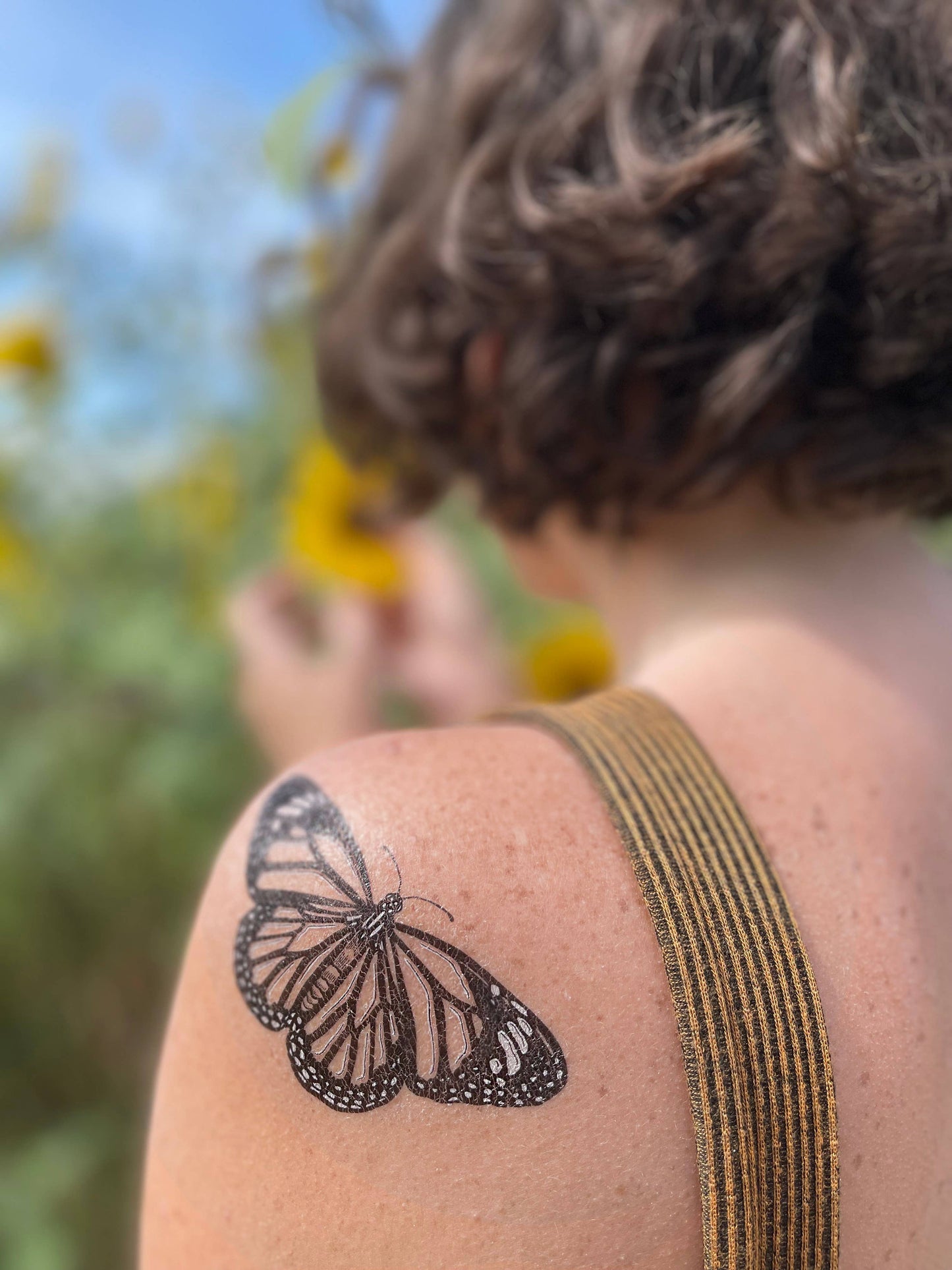 Monarch Butterfly Temporary Tattoo