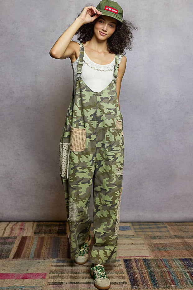 Vintage Washed Denim Overalls