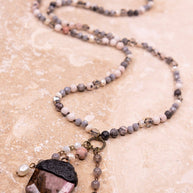 Bella Necklace in Lt Mauve Mix