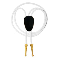 Gemstone Bolo Tie - Onyx (Gold)