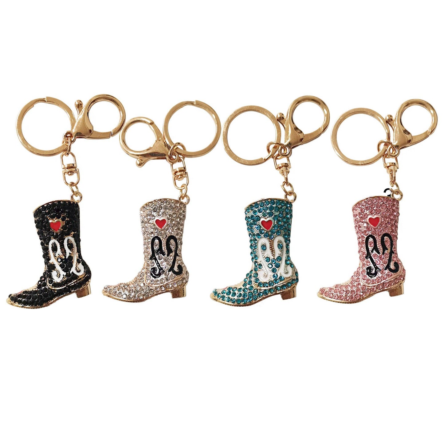 RHINESTONE COWBOY BOOTS KEY CHAIN