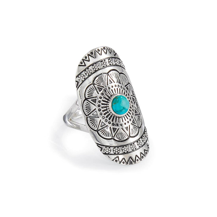 Sterling & Turquoise Western Boho Ring