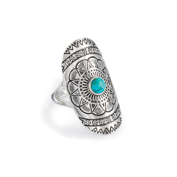 Sterling & Turquoise Western Boho Ring