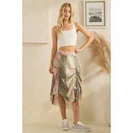 Cinched Patch Mini-Skirt