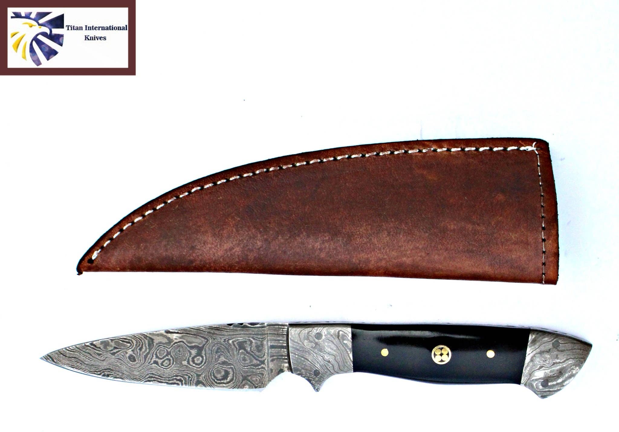 Damascus Steel full tang dyed Bone grip handle