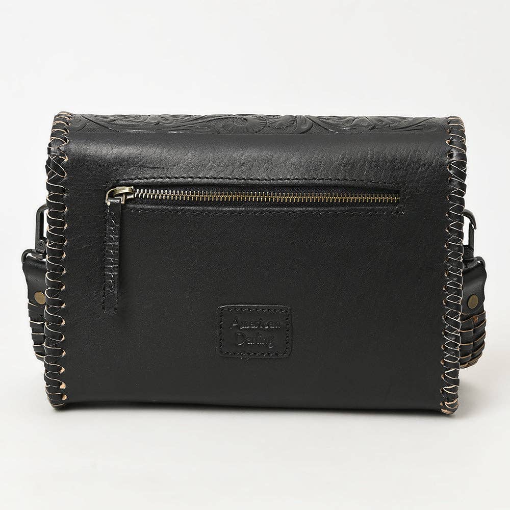 Black Leather Crossbody/Wallet