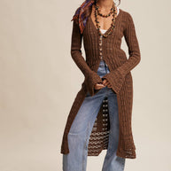 Crochet Longline Cardigan / Duster