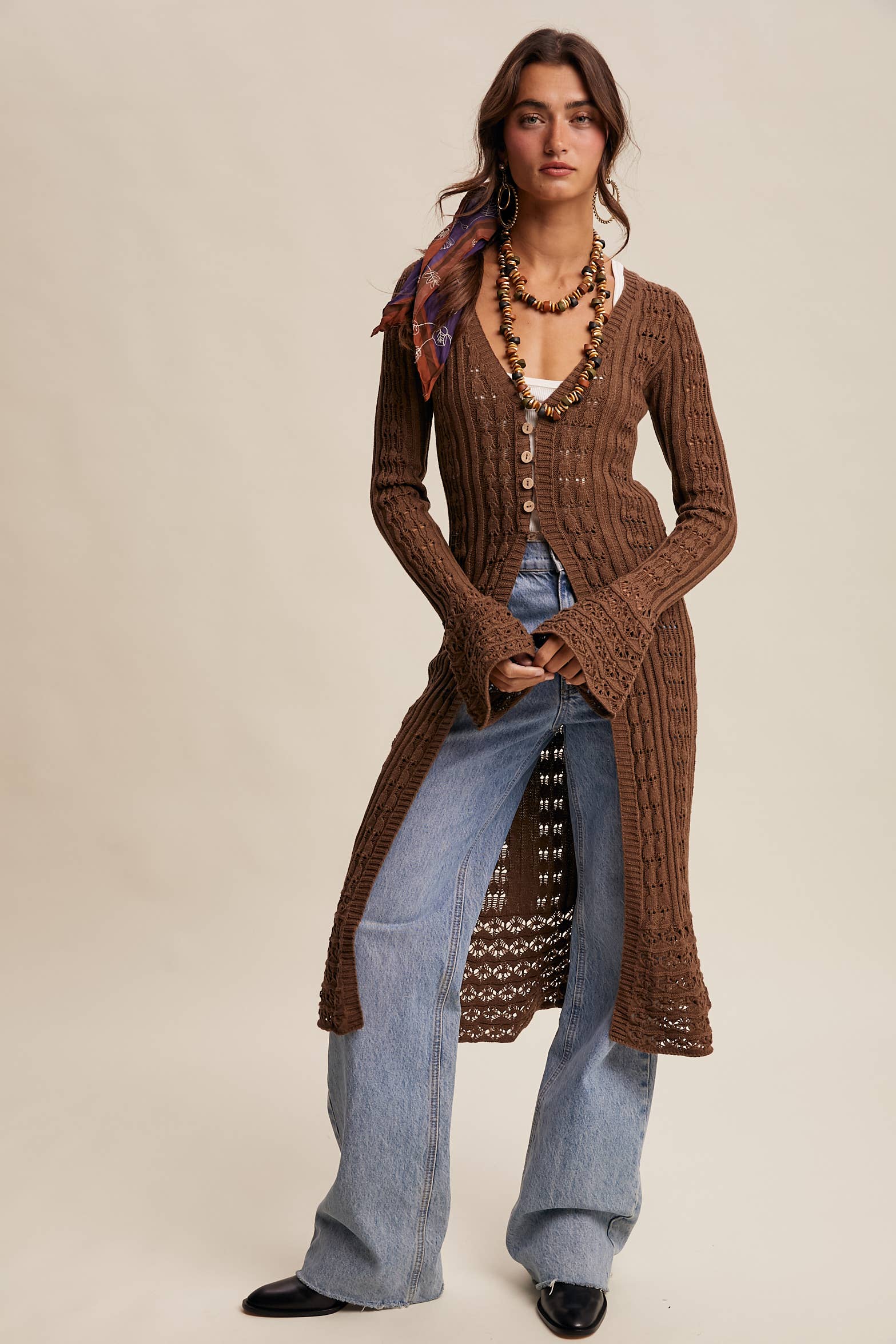 Crochet Longline Cardigan / Duster