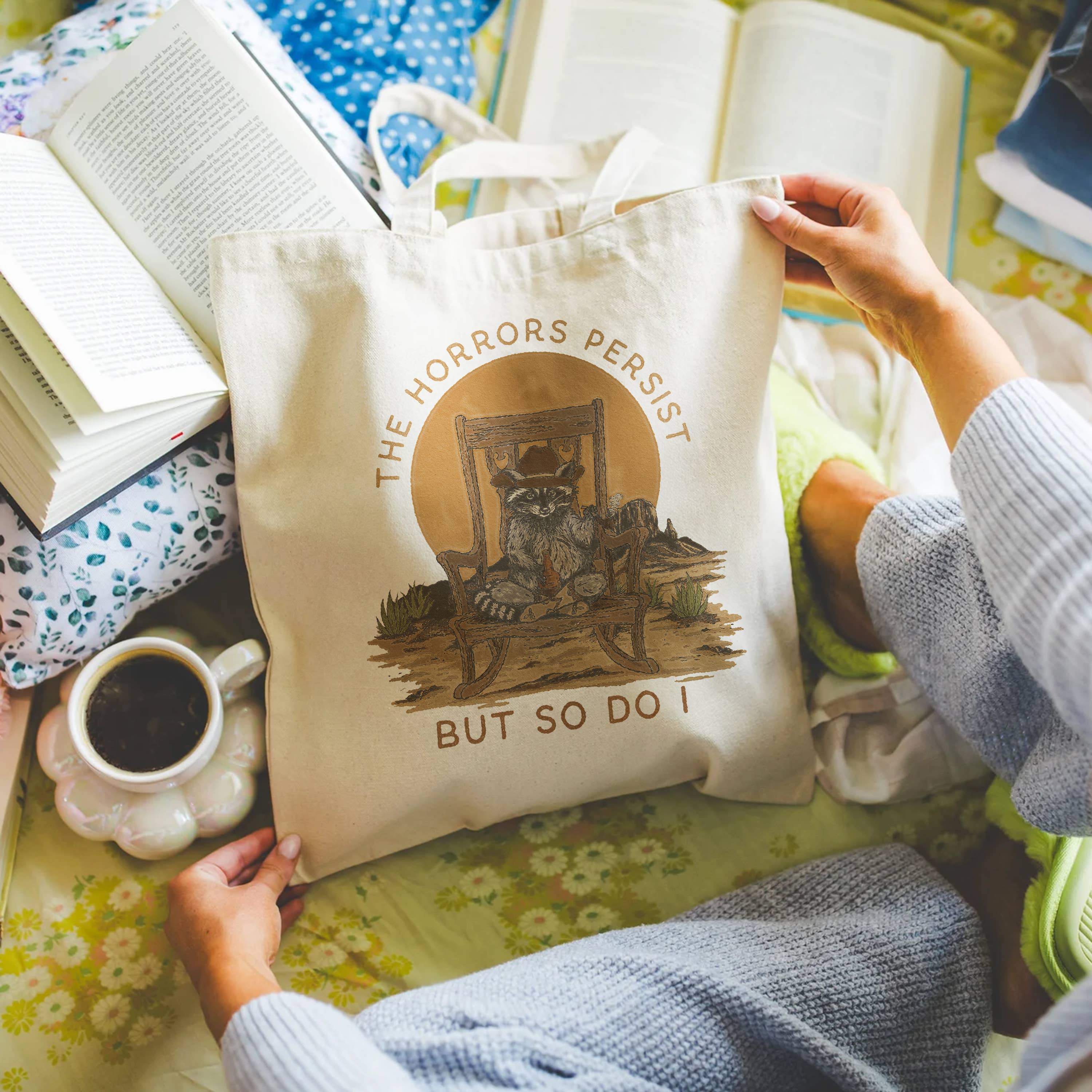 The Horrors Persist Tote Bag