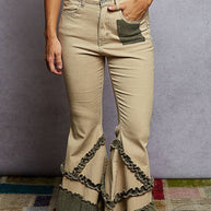 Vintage Washed Ruffle Jeans