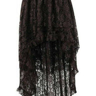 Brown Lace Hi Low Skirt