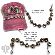 Small rhinestone trucker hat chain