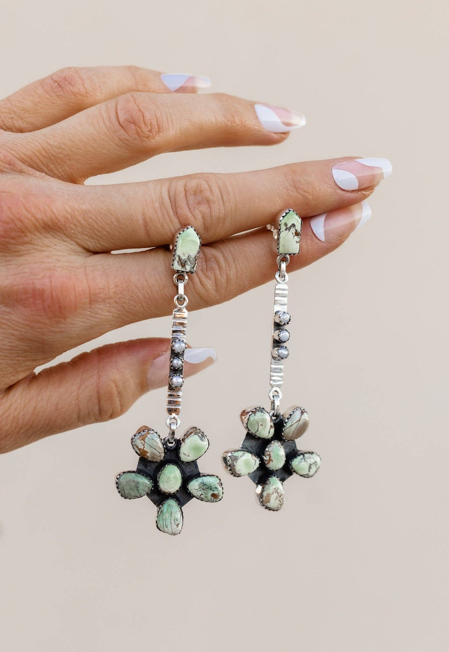 Soul Sister Flower Sterling Silver & Stone Earrings