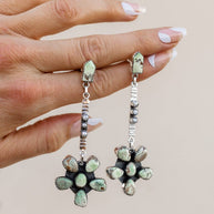 Soul Sister Flower Sterling Silver & Stone Earrings
