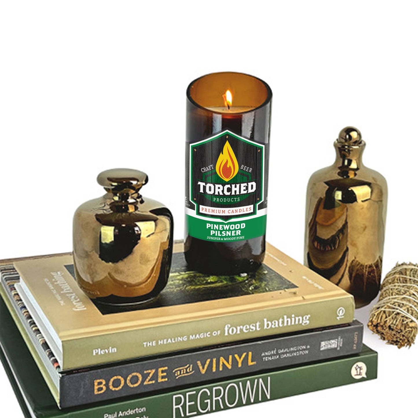 Beer Bottle Candle - Pinewood Pilsner