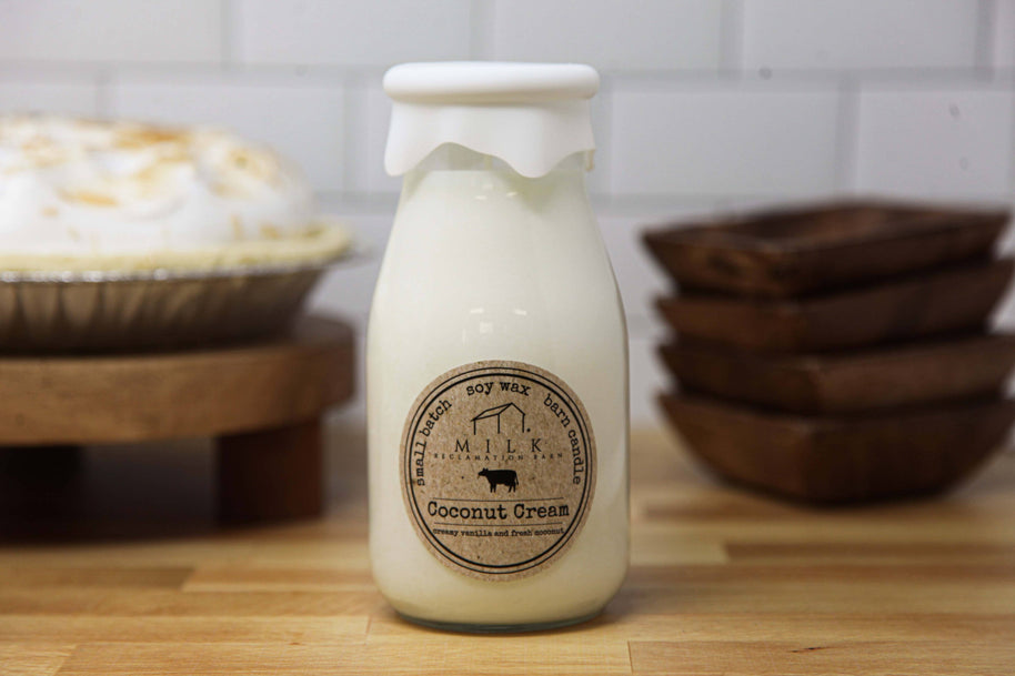 Milk Bottle Candle, Be Happy