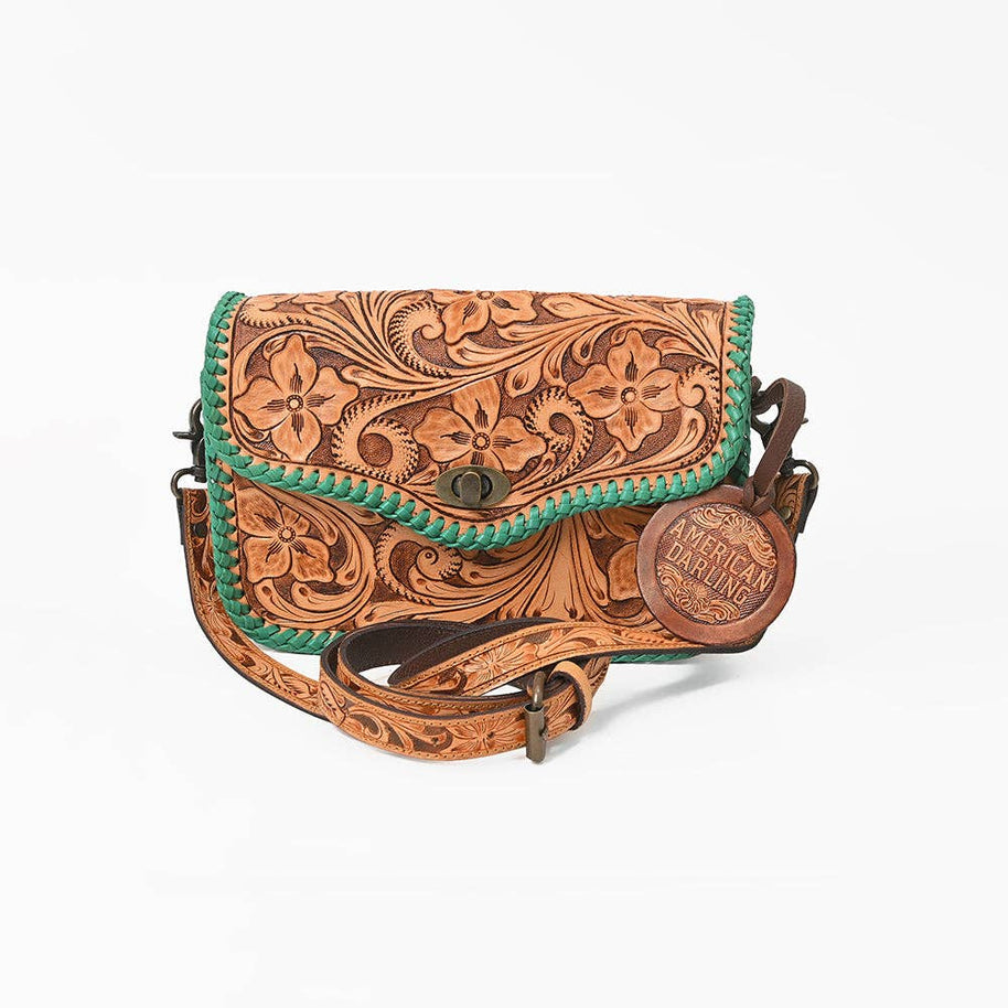 Black & White Tooled Leather Purse