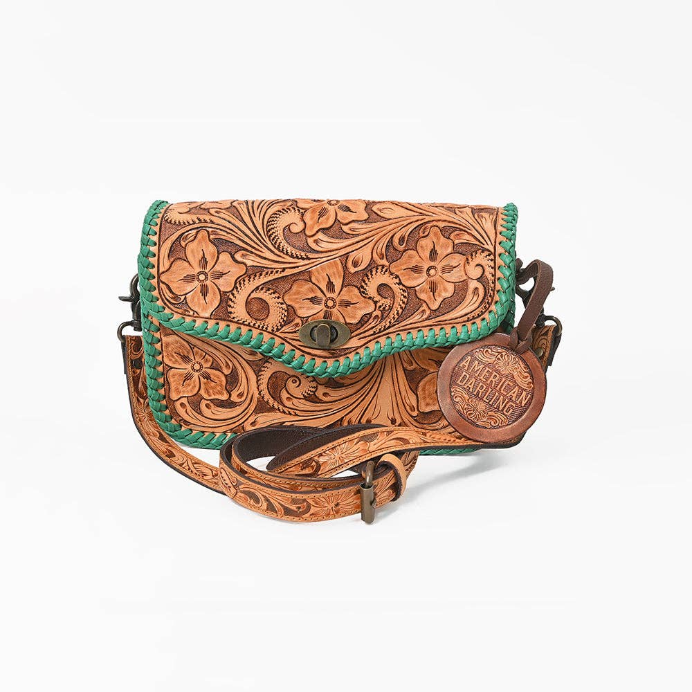 Black & White Tooled Leather Purse