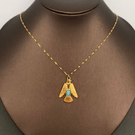 18K GP S.Steel Charm Necklace
