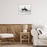 Galloping Rodeo Cowgirl Framed Art