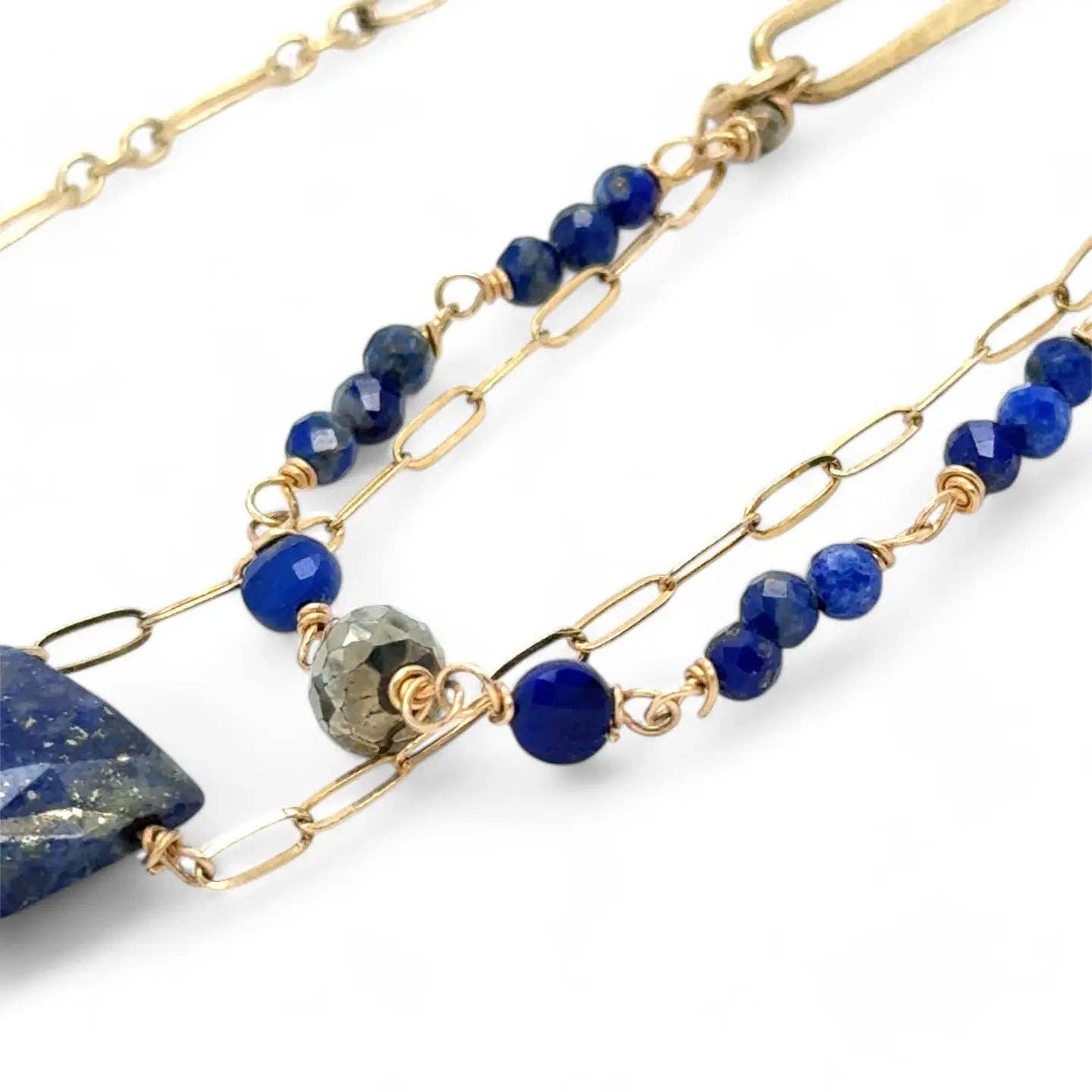IHandmade nk Pen Lapis Necklace
