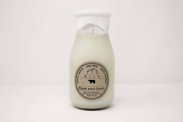 Milk Bottle Candle Bless Your Heart (Orange & Vanilla)