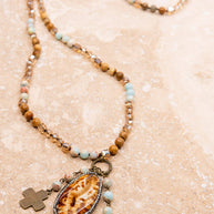 Emma Necklace in Amazonite and Jasper