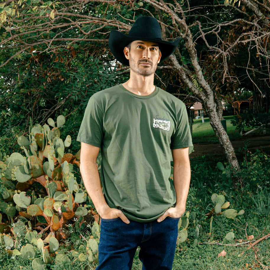 Deer Fishers T-Shirt - Army Green
