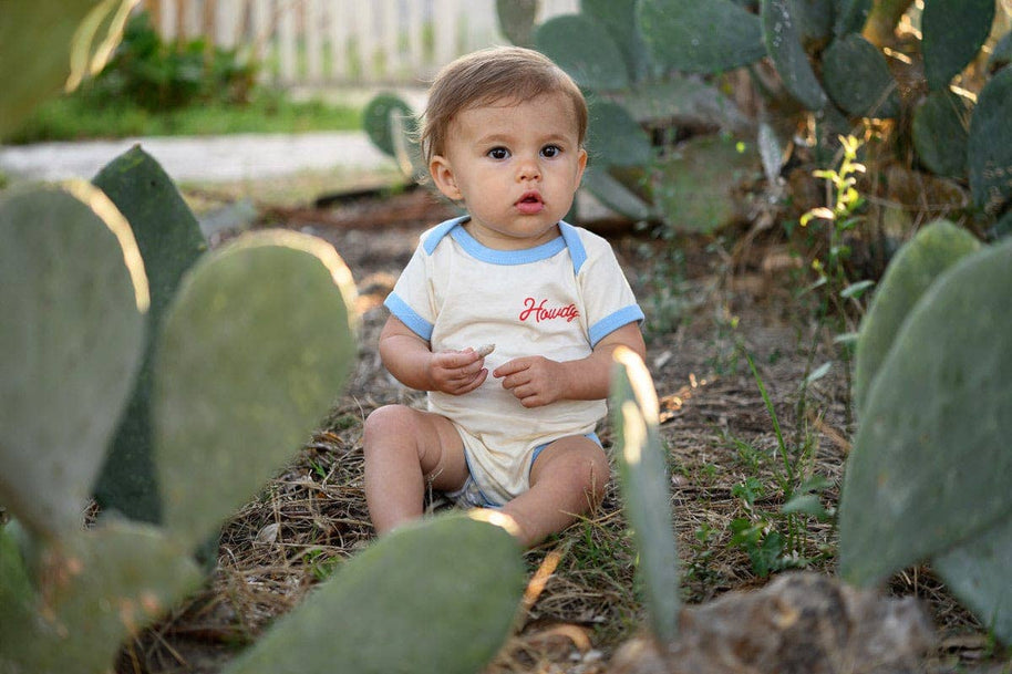 Howdy Vintage Ringer Onesie