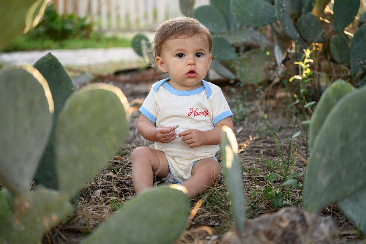 Howdy Vintage Ringer Onesie
