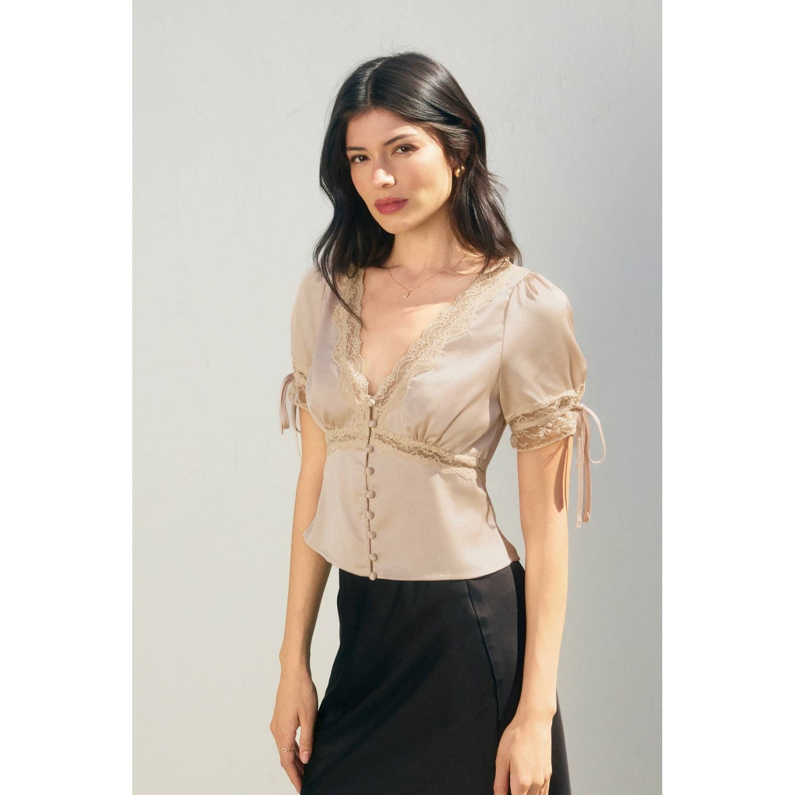 Satin & Lace Blouse