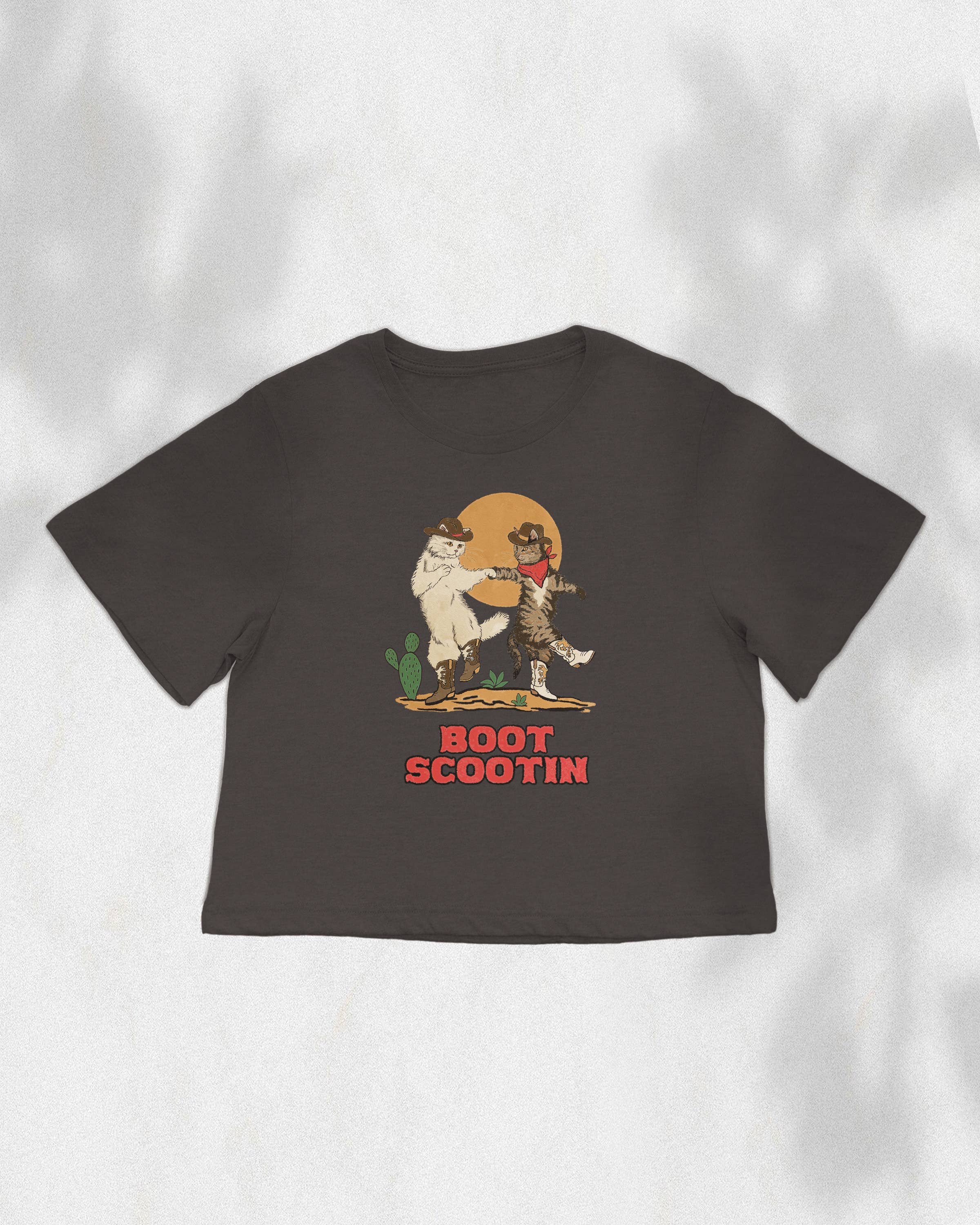 Boot Scootin Kitties Boxy Crop Top