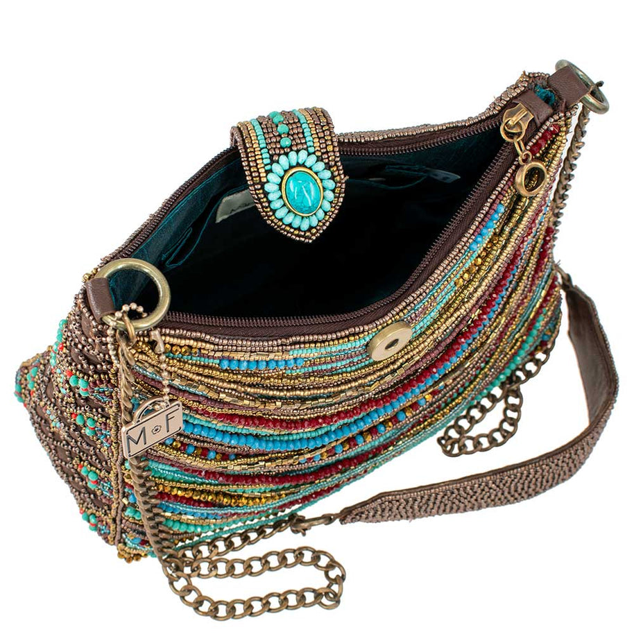 Beaded Strands Southwestern Crossbody Handbag