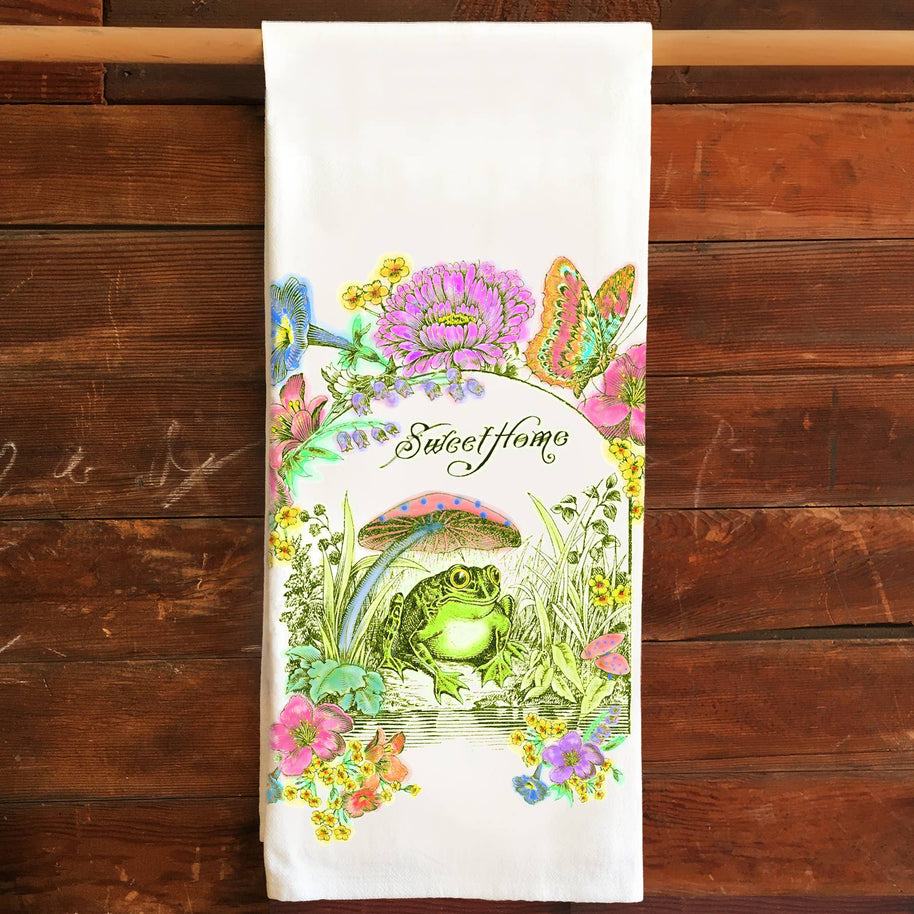 Sweet Home Frog & Mushroom Kitchen Towel