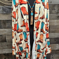 Got My Boots Western Bath Robe