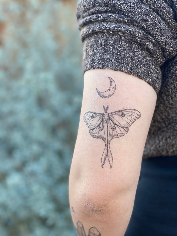 Luna Moth Temporary Tattoo