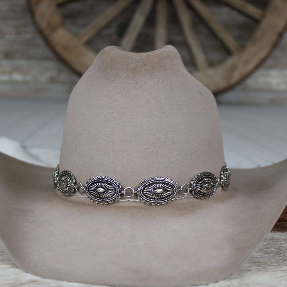 Antiqued Oval Hat Band